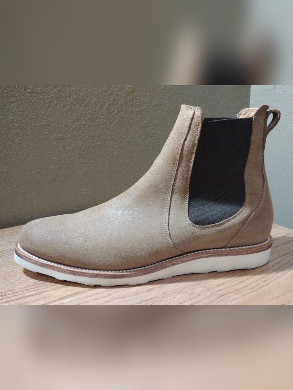 TECOVAS The Luke Men's Size 12.5 D. Roughout Suede. Sawdust (Beige/Tan) VG